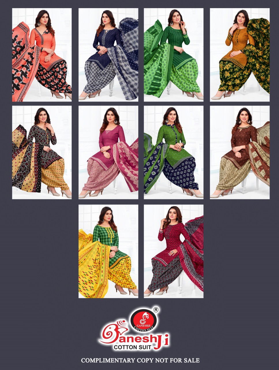 Ganeshji Ghunghat Patiyala 2 Casual Daily Wear Printed Cotton Dress Material Collection